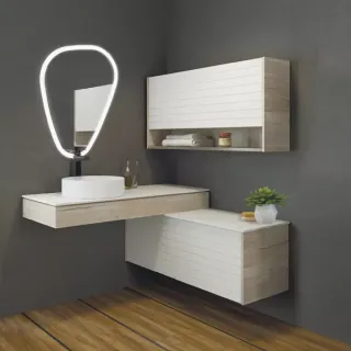 Шкаф подвесной Comforty "Клеон-120" белый/дуб дымчатый